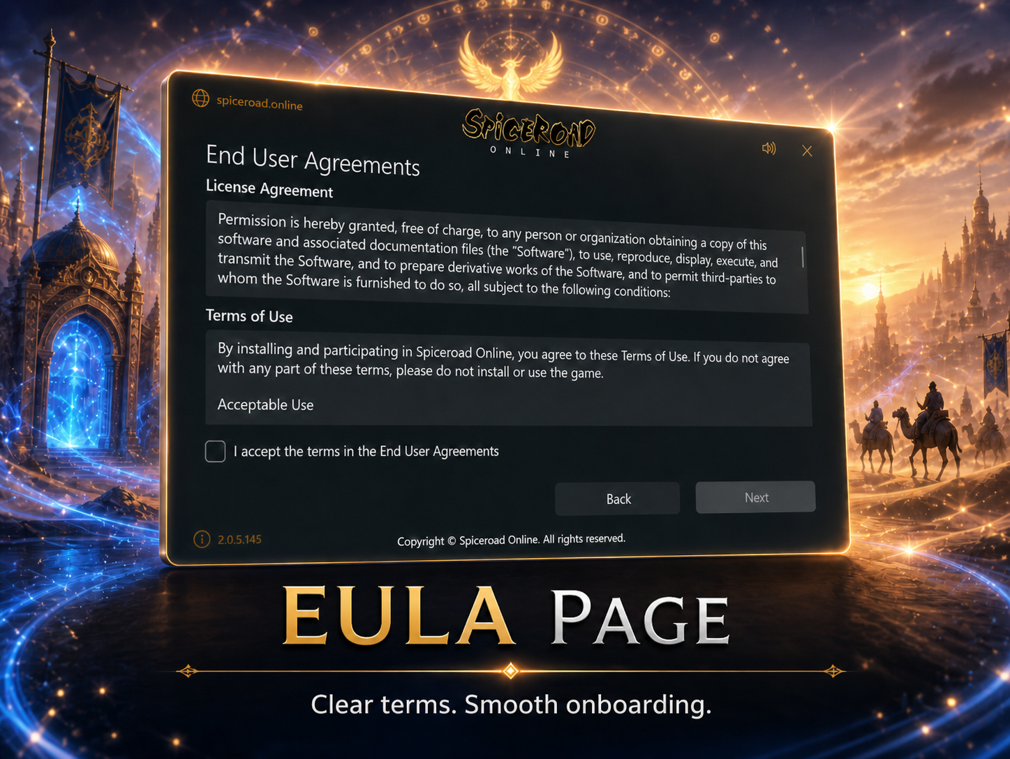 Installer EULA page screenshot