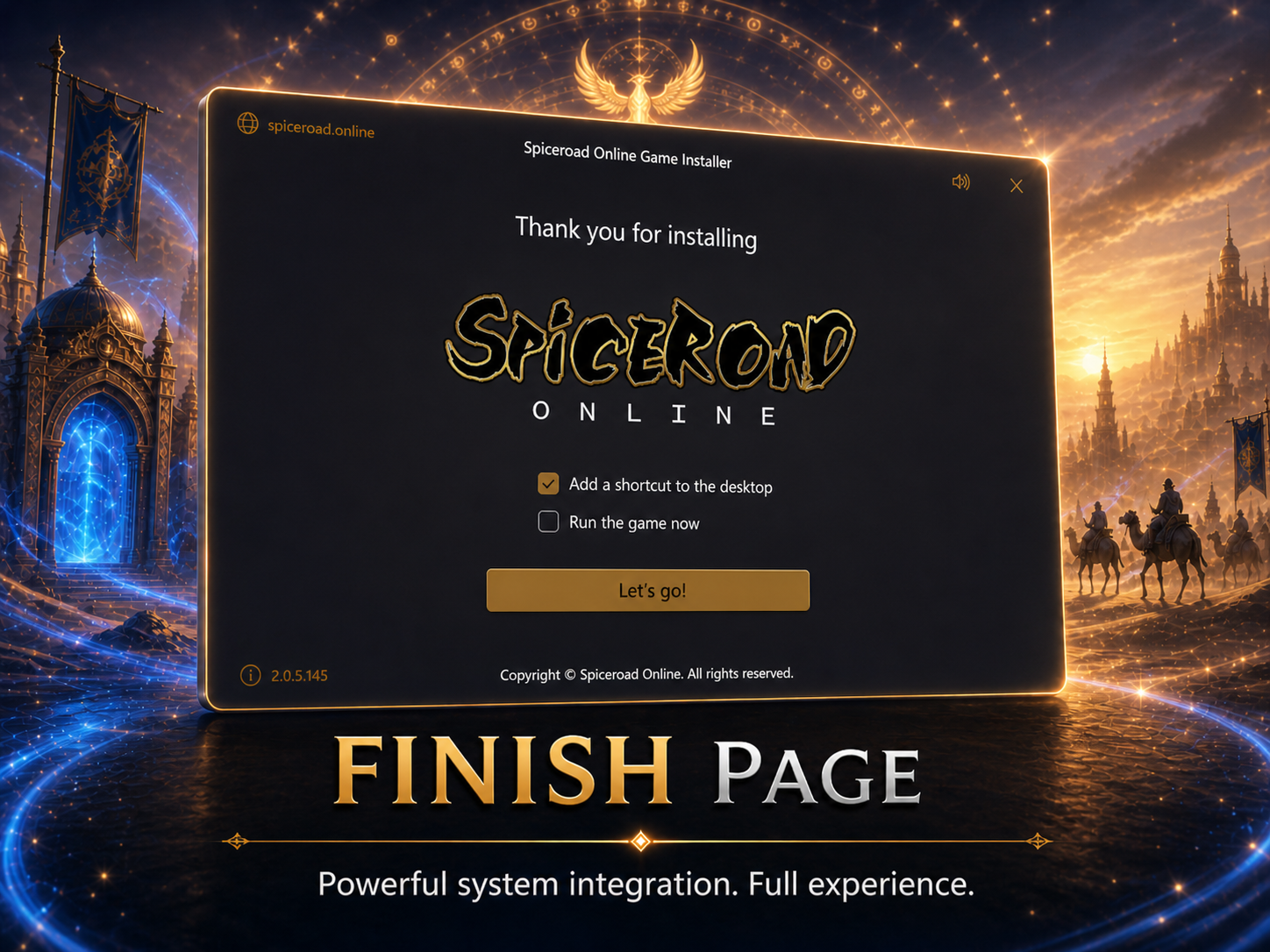 Installer finish page screenshot