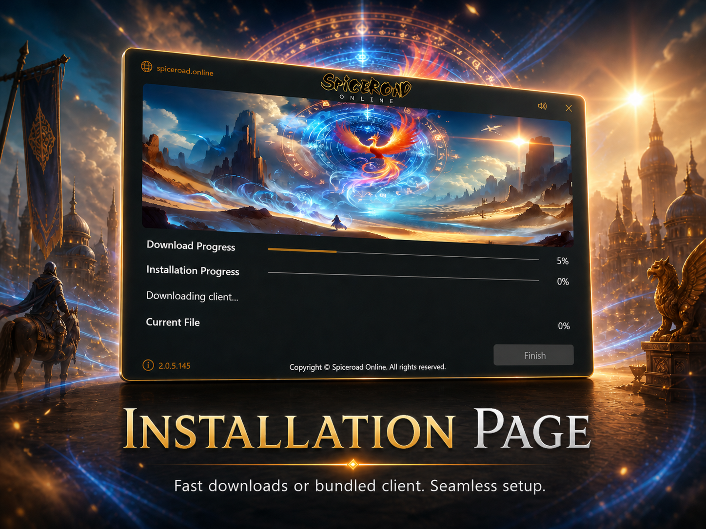 Installer install page screenshot