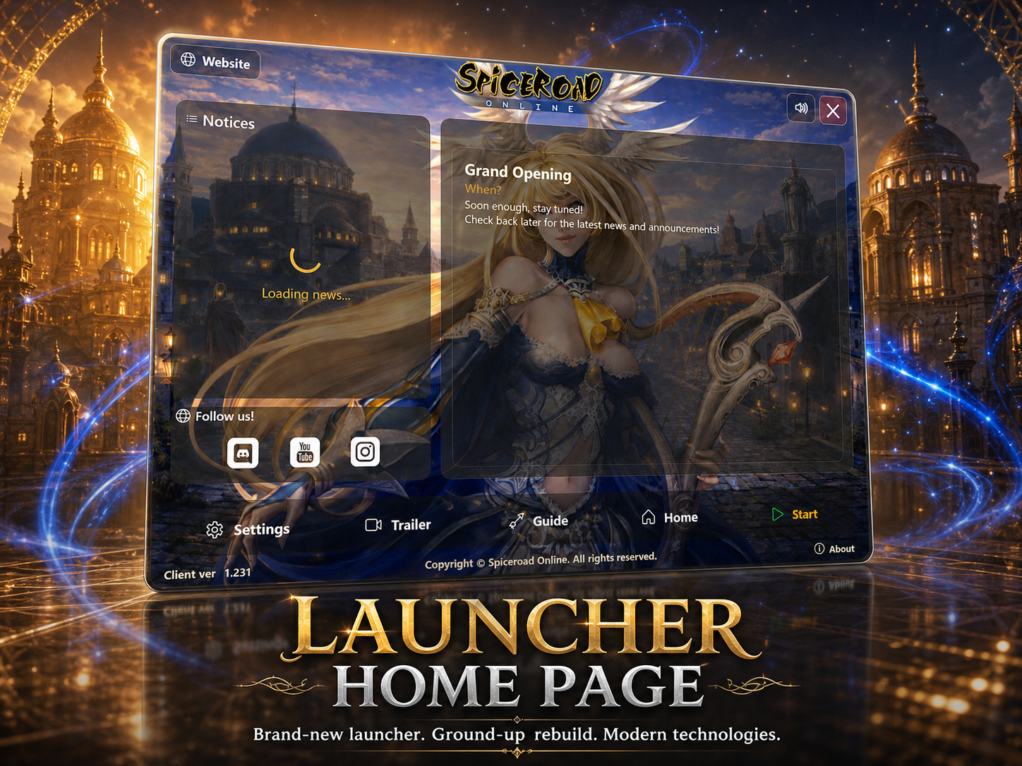 Launcher homepage screenshot