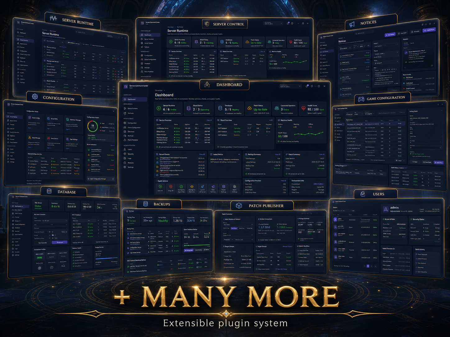 Server Command Center plugins overview screenshot